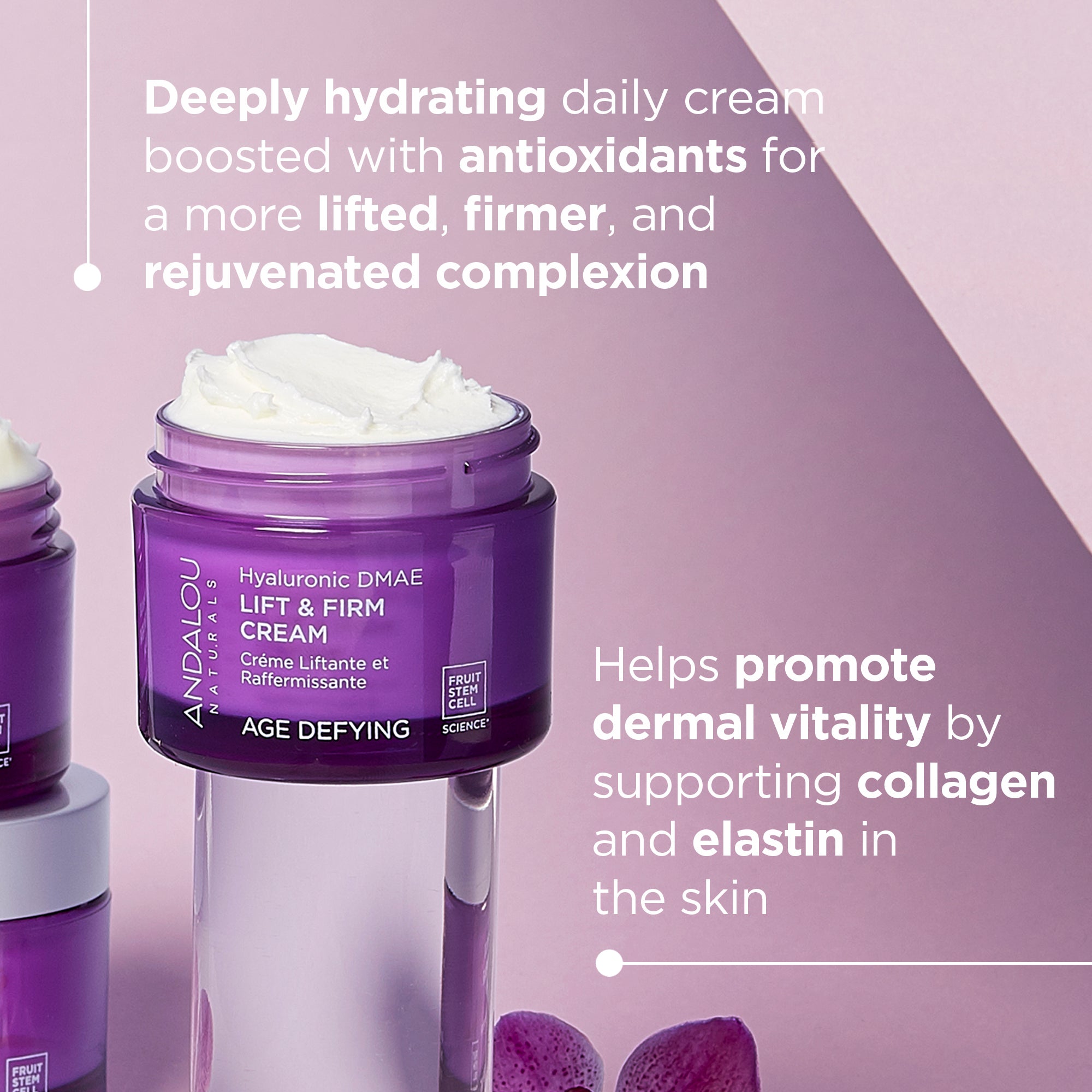 Age Defying Hyaluronic DMAE Lift & Firm Cream– Andalou Naturals US