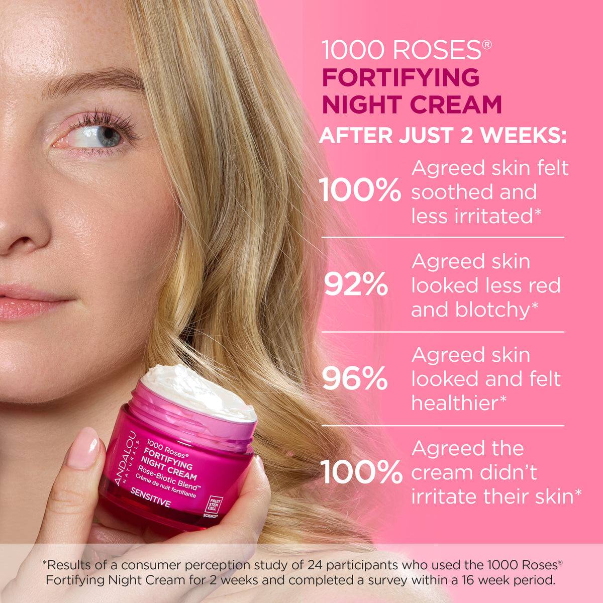 1000 Roses Fortifying Night Cream - Andalou Naturals US