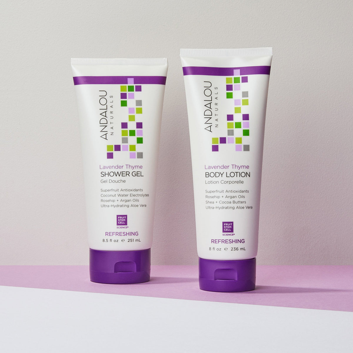 Lavender Thyme Refreshing Shower Gel Body Wash - Andalou Naturals US