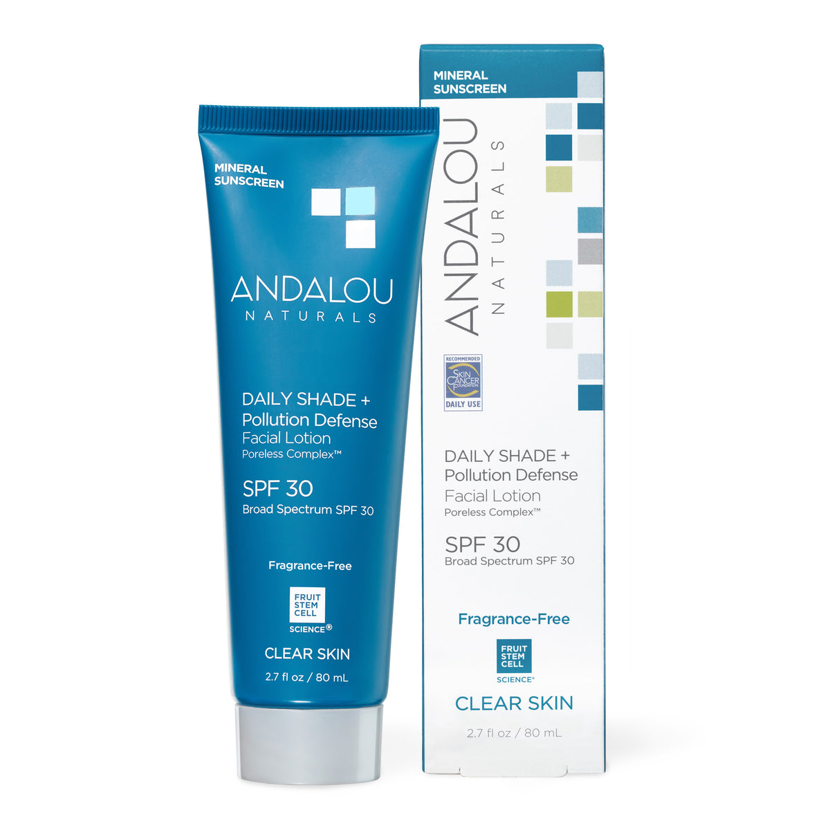 Clear Skin Daily Shade Pollution Defense Mineral Sunscreen SPF 30 - Andalou Naturals US