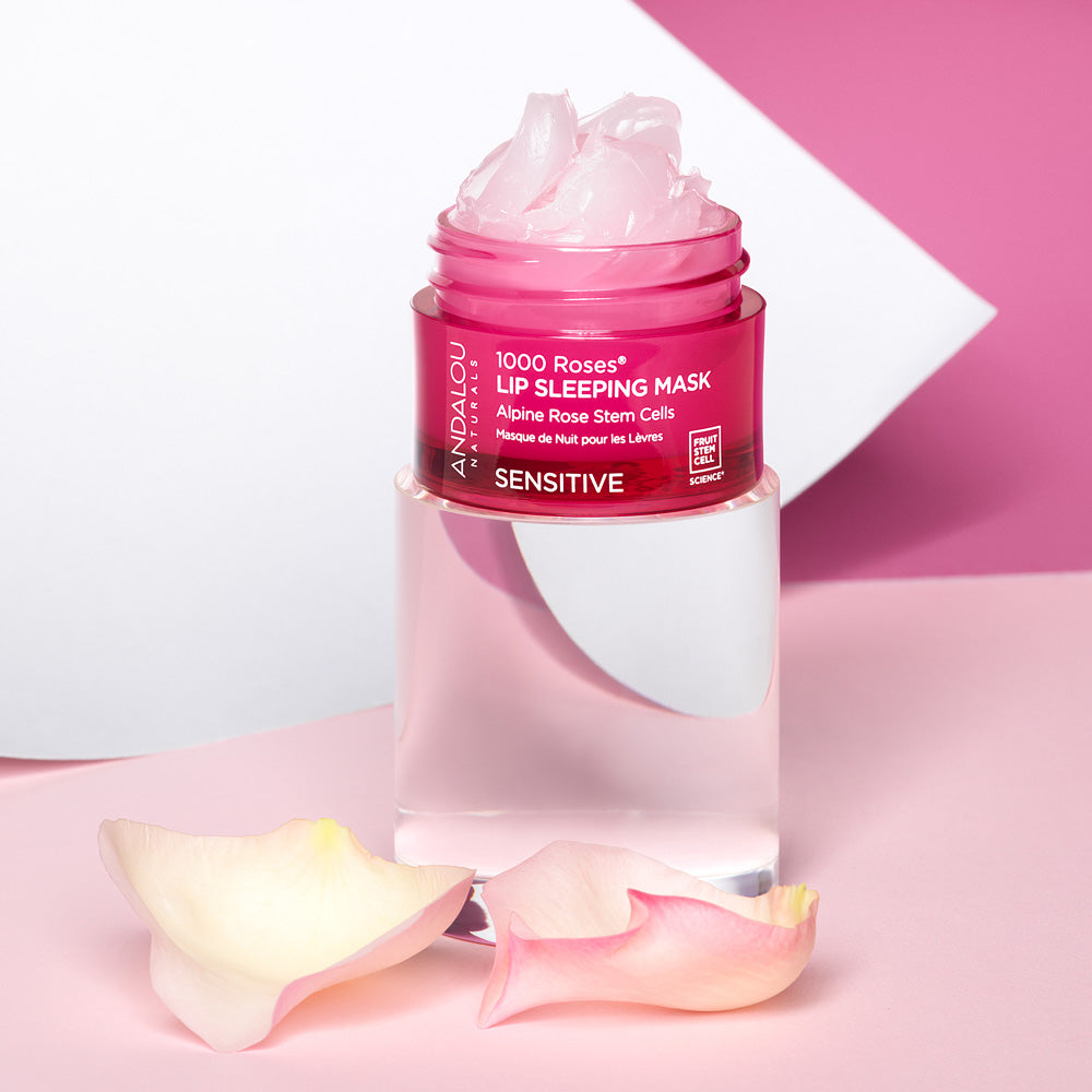 Clean, natural lip mask - 1000 Roses Lip Sleeping Mask - Andalou Naturals US