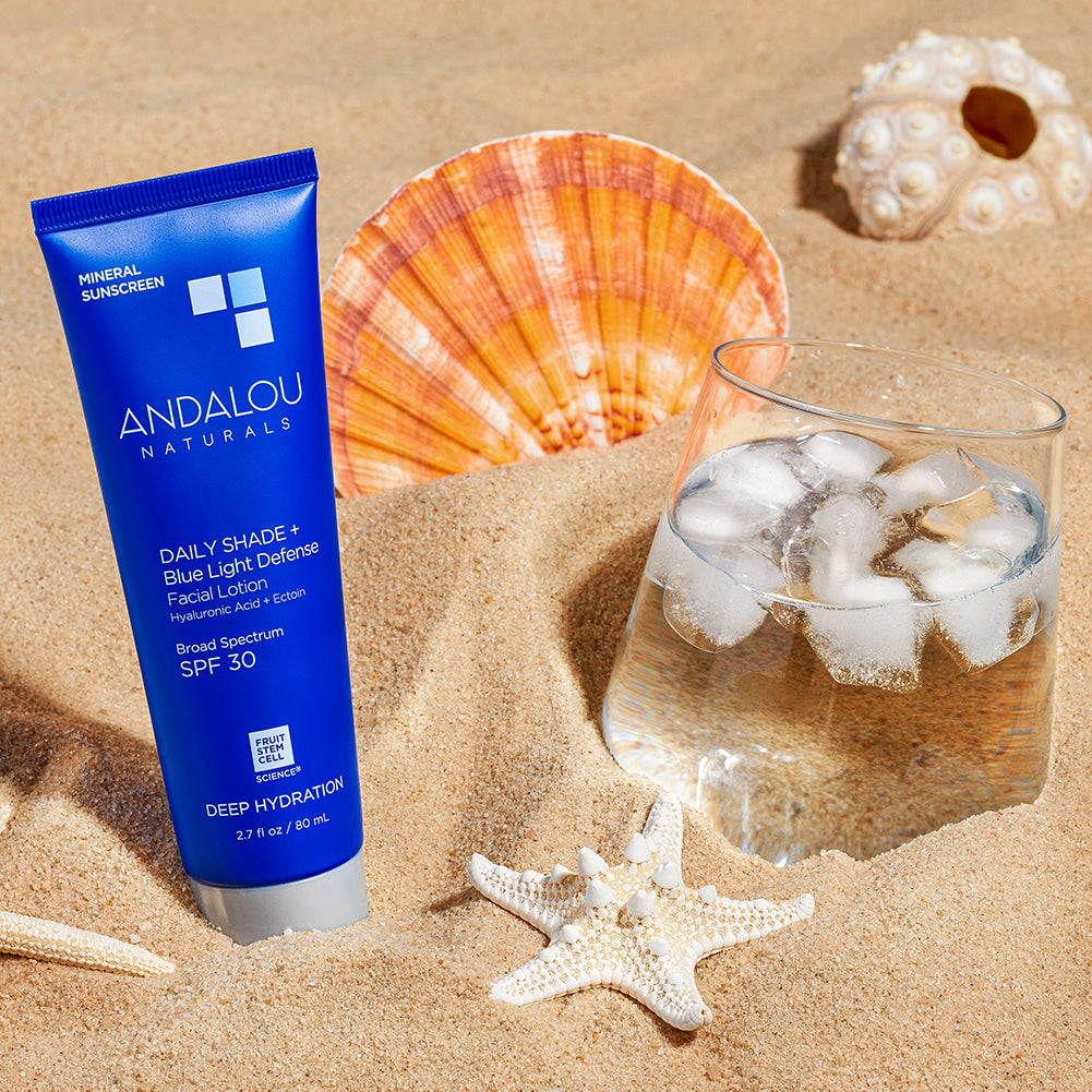 Deep Hydration Daily Shade + Blue Light Defense Facial Lotion SPF 30 - Andalou Naturals US