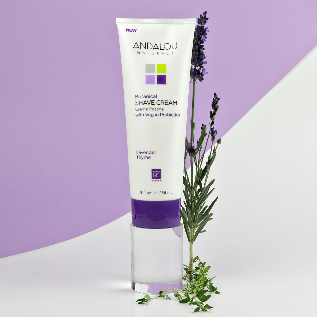 Botanical Shave Cream - Lavender Thyme - Andalou Naturals US