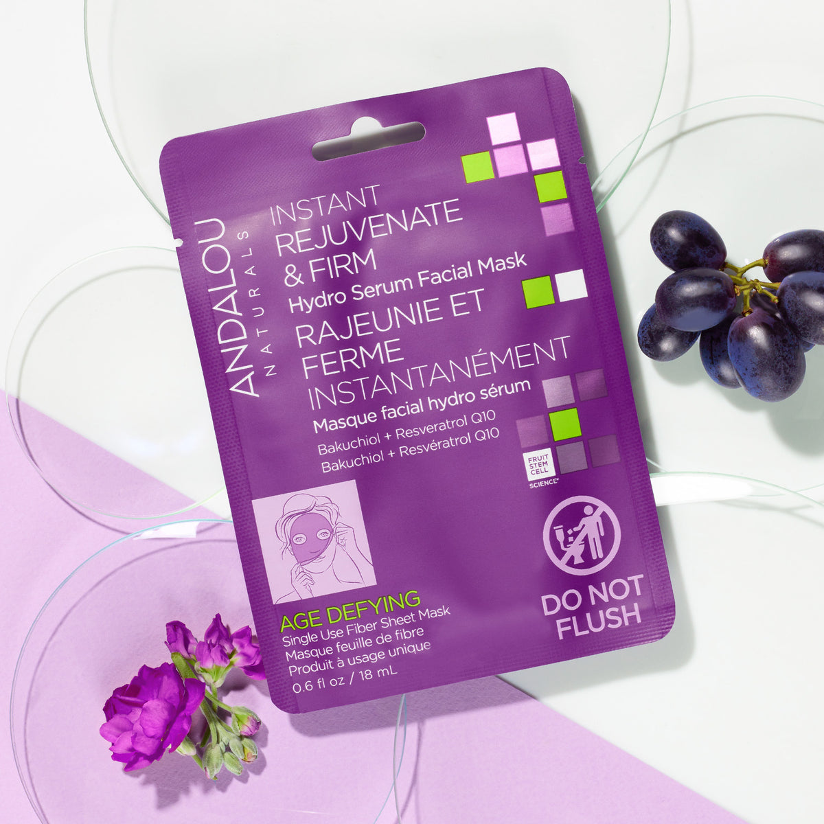 Age Defying Instant Rejuvenate & Firm Sheet Mask - Andalou Naturals US