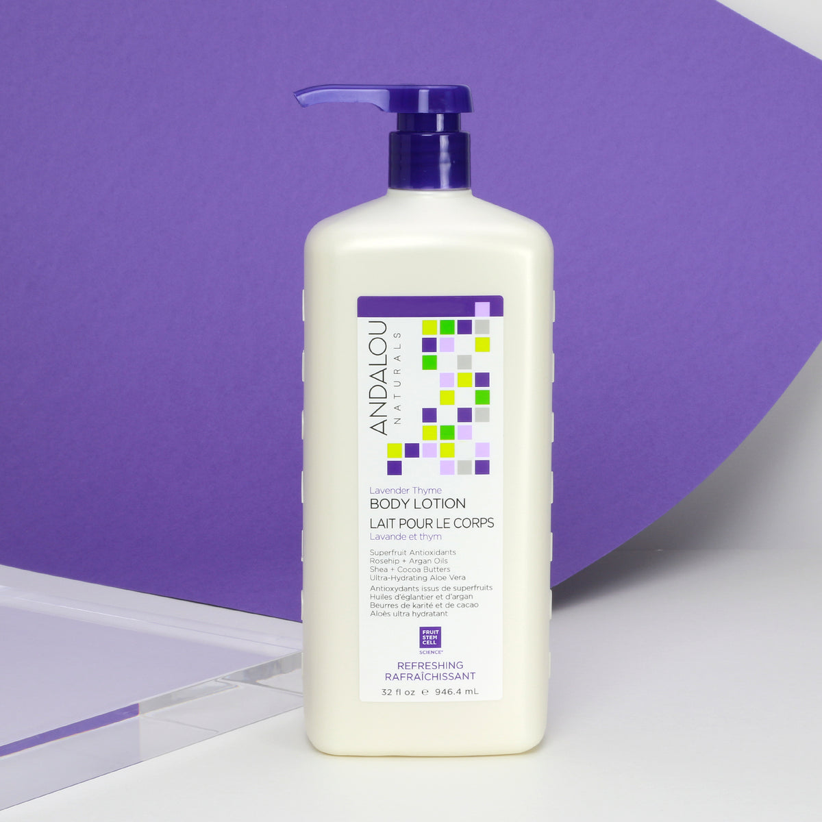 Lavender Thyme Refreshing Body Lotion - Value Size - Andalou Naturals US