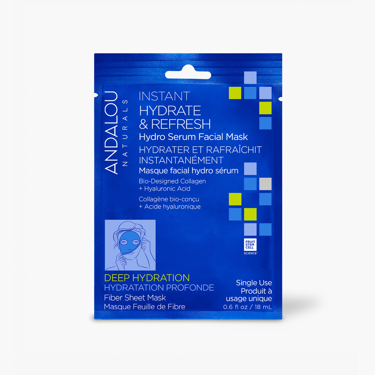 Deep Hydration Instant Hydrate & Refresh Sheet Mask - Andalou Naturals US