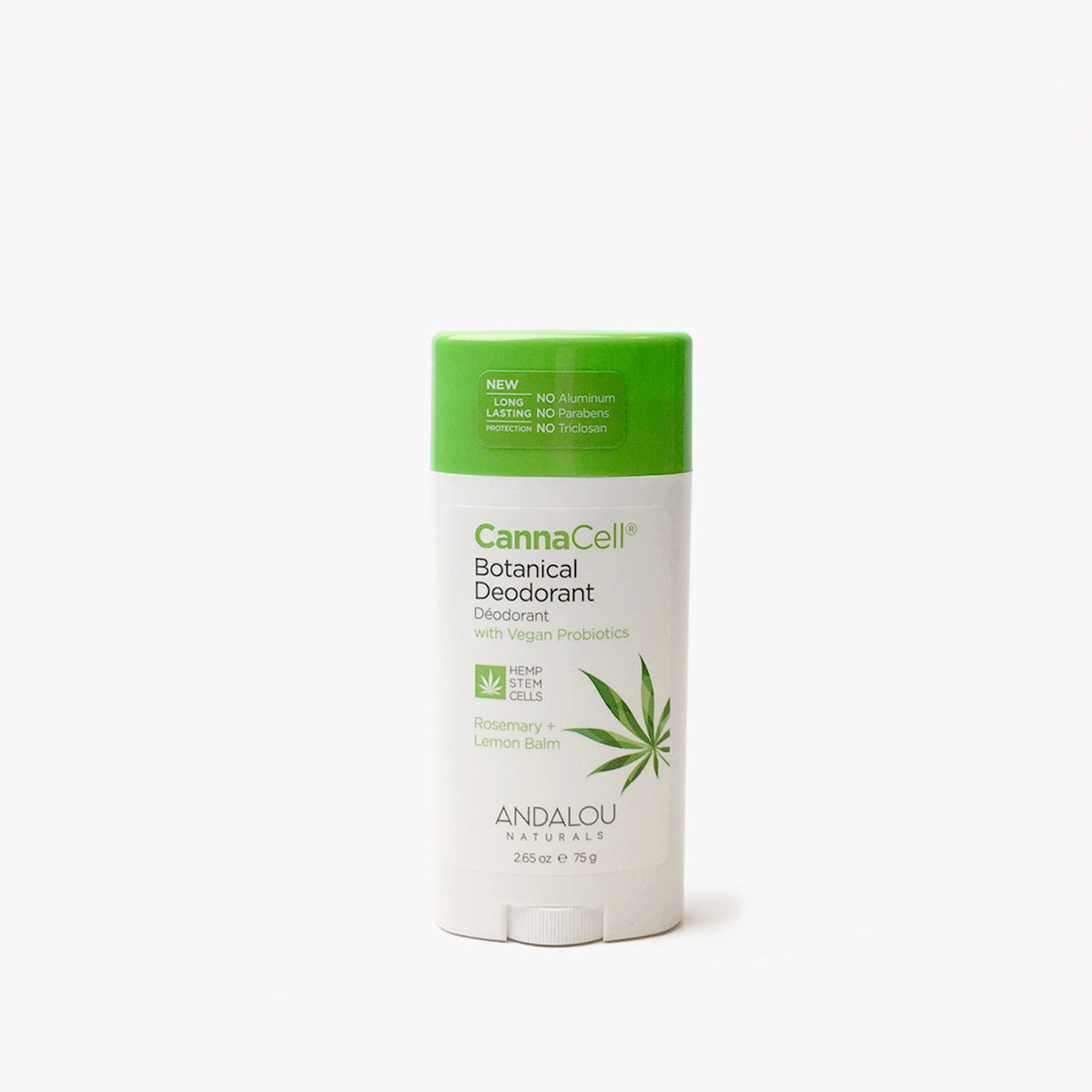 CannaCell Botanical Deodorant - Rosemary + Lemon Balm - Andalou Naturals US
